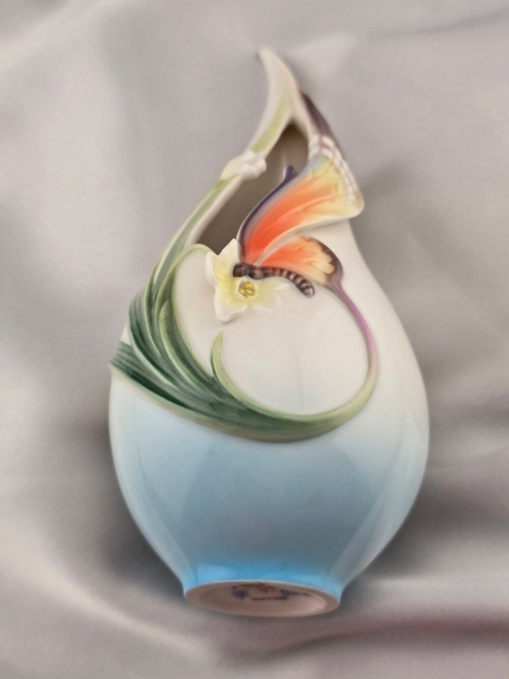 Franz Collection Papillon Butterfly Porcelain Vase Decorative Accent FZ00888 - Picture 11 of 13